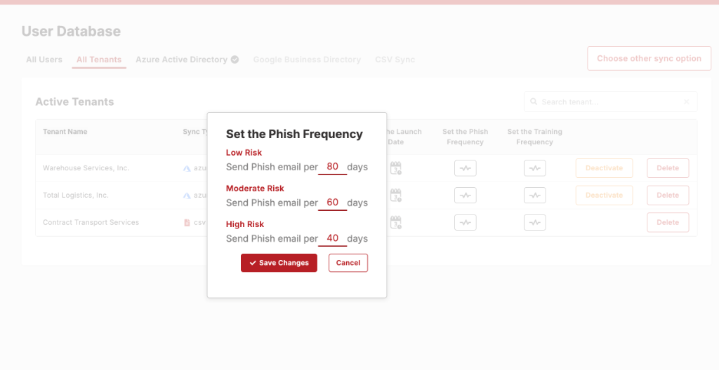 Adaptive Frequency Settings